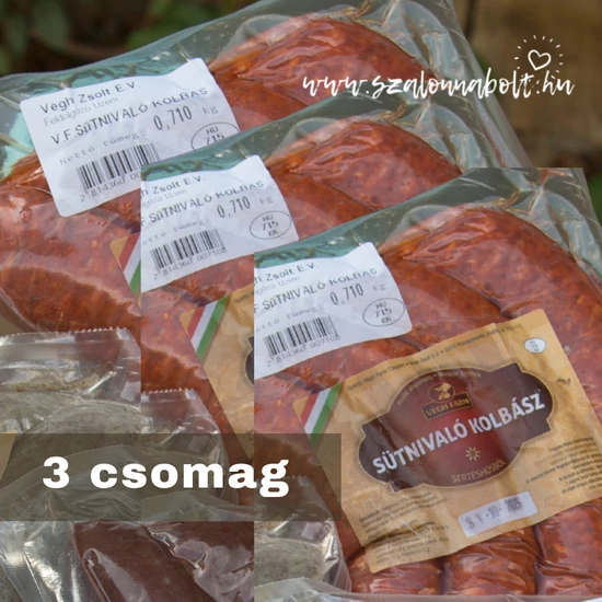 3 csomag sütnivaló kolbász válogatásban